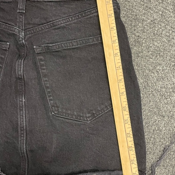 Abercrombie and Fitch Ultra High Rise Curve Love Black Denim Mini Skirt Size 6 - Picture 4 of 5